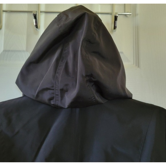 Charter Club Coat Size 1X Black Water-Resistant Hooded Anorak Jacket Womens - Picture 12 of 12